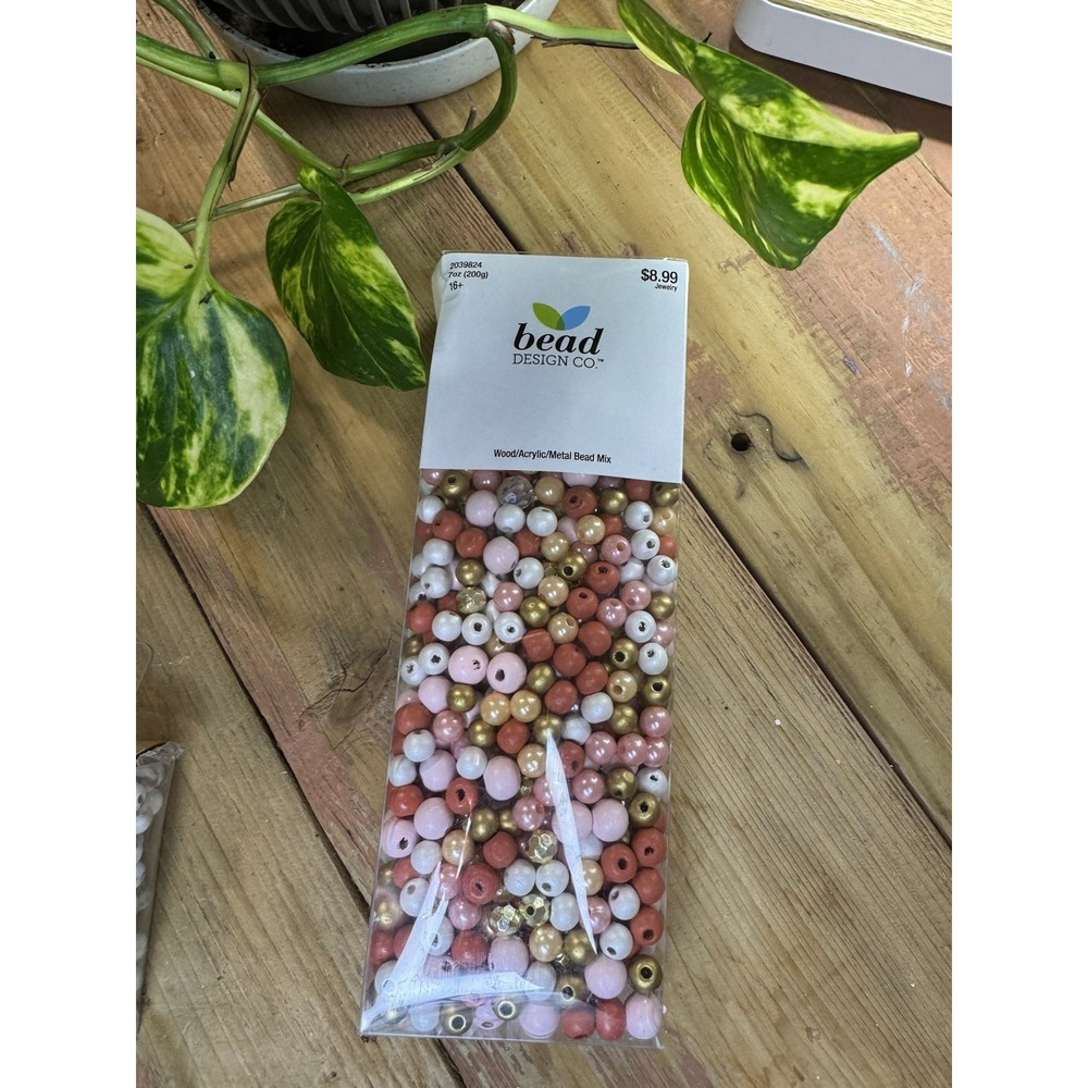 Bead Design Pinks And Gold Jewelry Making Hair Braiding